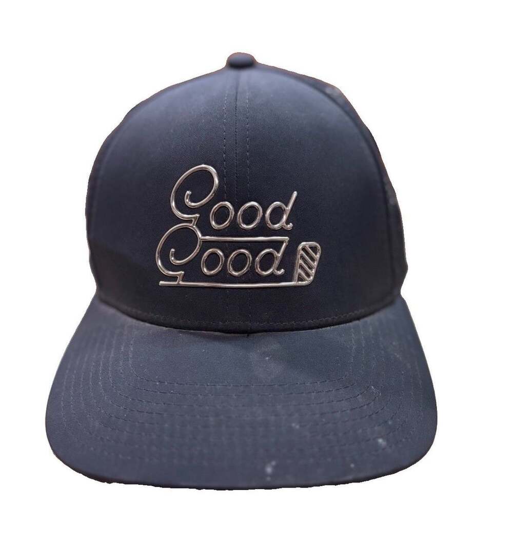 Good Good Black Solid Mesh Back Trucker Hat Cap One Size golf hat